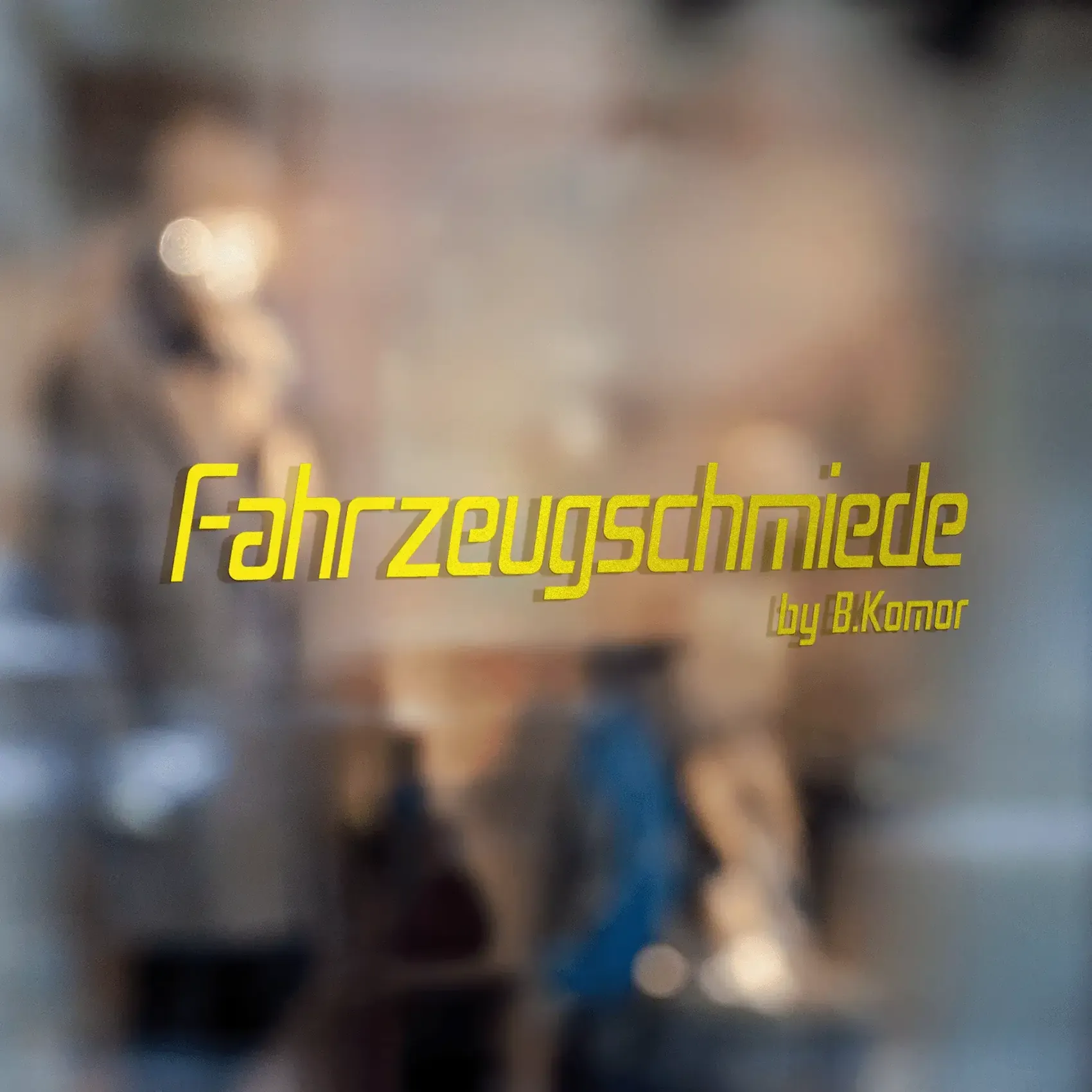 Fahrzeugschmiede Logo on Window